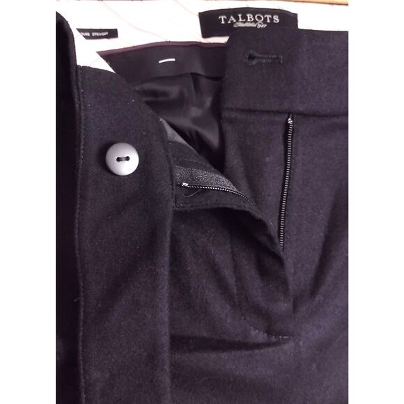 Talbots Signature Straight Black Wool Spandex Blend Trouser Size 10L - Picture 5 of 13